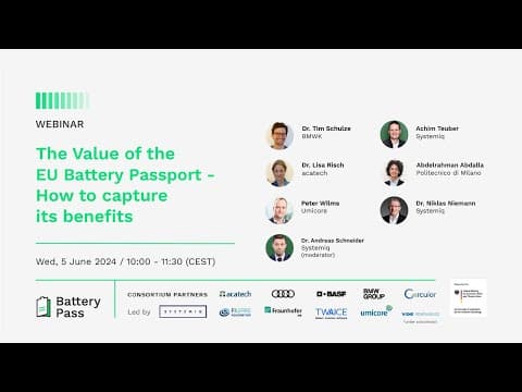 The Value of the EU Battery Passport